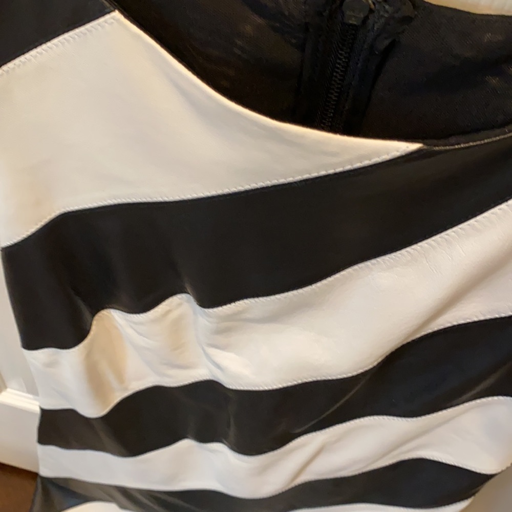 NWT RARE Alice & Olivia Leather Dress - Picture 5 of 9